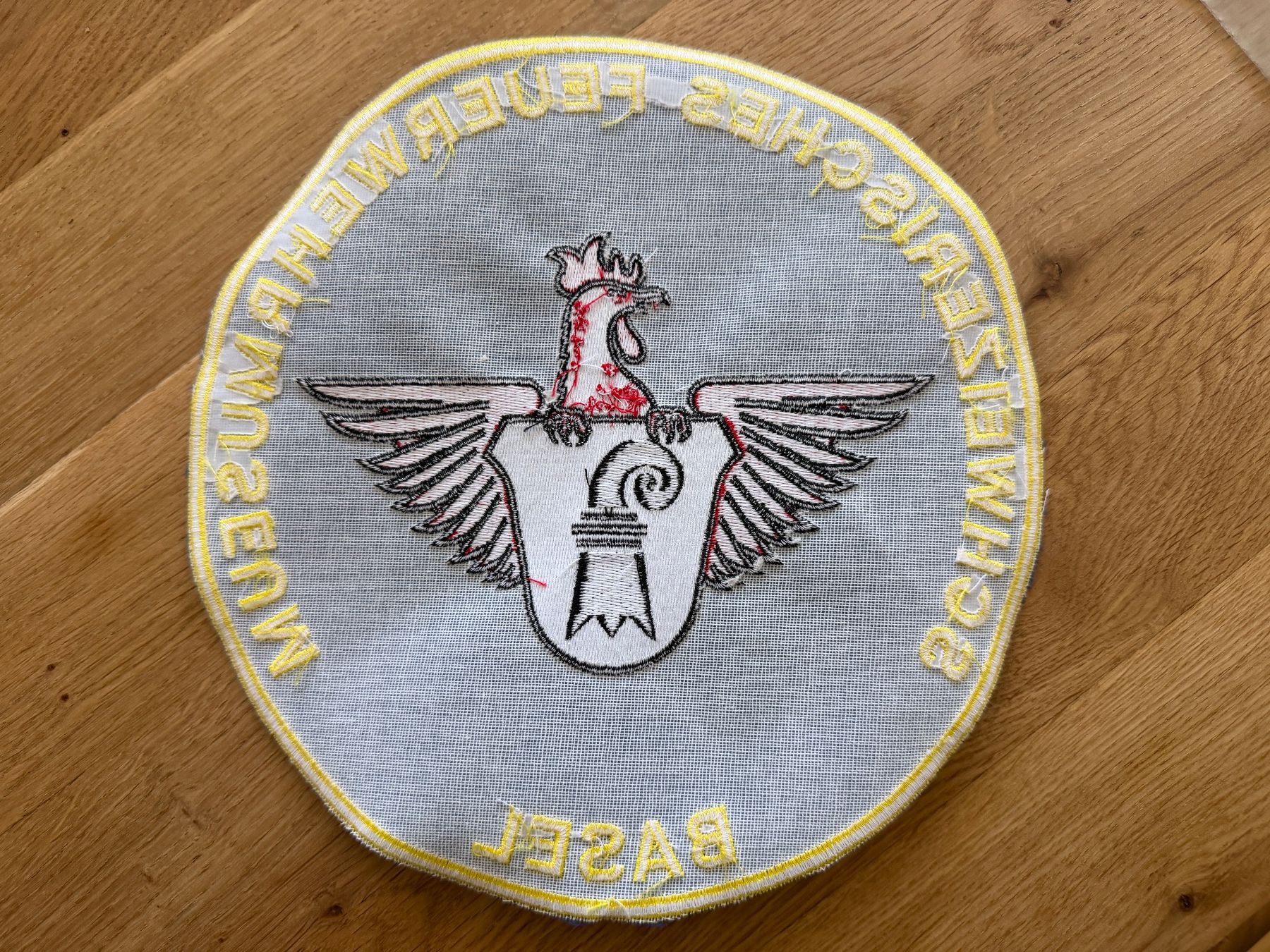 Plaketten & Abzeichen: Patch Schweizerisches Feuerwehrmuseum Basel – Gebraucht aus Riehen von Oberloescher 1