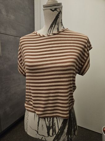 Motivi Damen T-Shirt gestreift braun Grösse M 