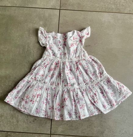 C&A, Sommerkleid, Taufe, Hochzei, weiss, rosa, Gr. 74 w. Neu