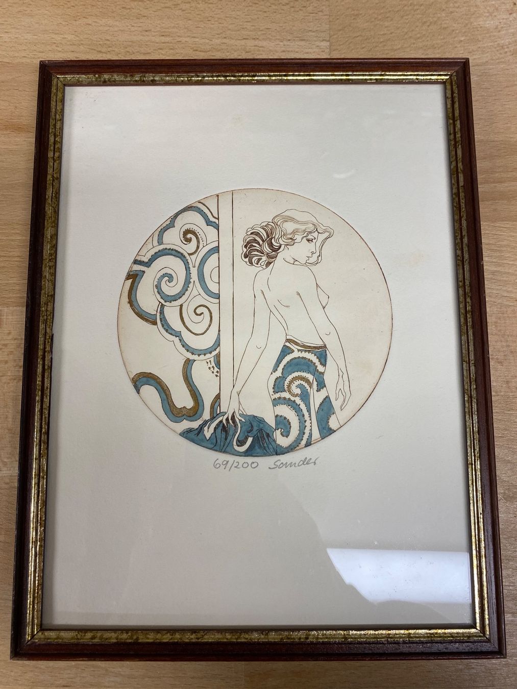 Tableaux: Original handsignierte Radierung Sander eingerahmt – D'occasion à Schwarzenburg par Michellu 1