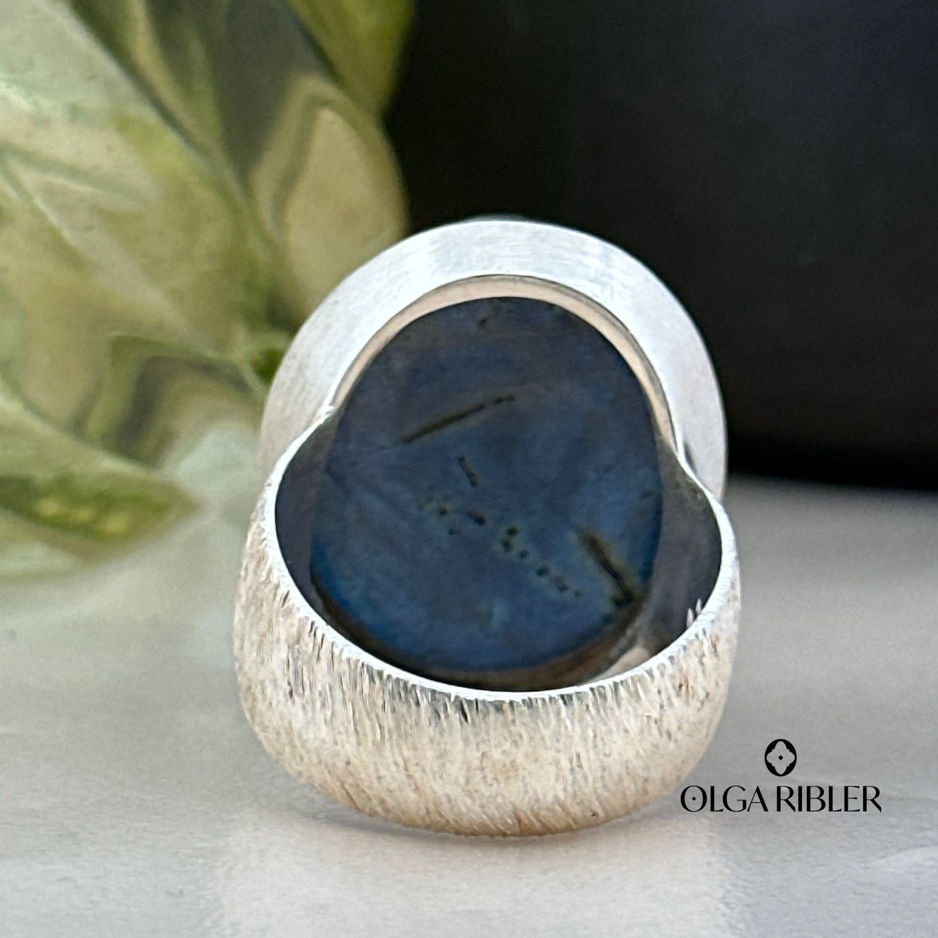 Olga Ribler Bagues: Statement Ring mit Labradorit,Silber, Grösse 60 – Neuf (Voir description) à Luzern par byolgaribleroutlet 1