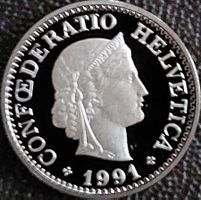 10 Rappen 1991 pp / aus Münzsatz