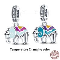 🎯 ELEFANT COLOR CHANGING Charm zu PANDORA Silberfarbig