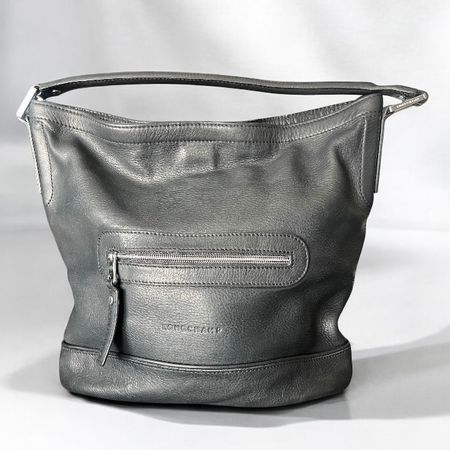 Longchamp Paris Leder Beutel-Schultertasche – Made in France