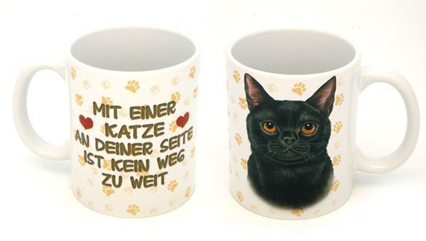 Tazze: Keramiktasse-SCHWARZE KATZE – Nuovo e nell'imballaggio originale da Rupperswil venduto da big-one-sale