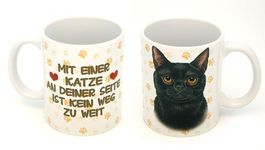 Keramiktasse-SCHWARZE KATZE