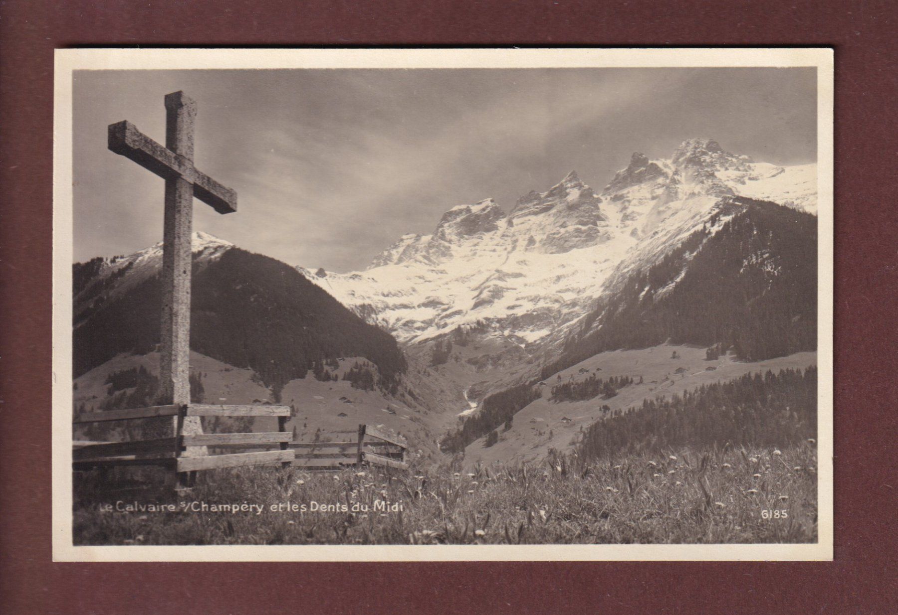 Cartoline postali: CALVAIRE sur Champéry - Dents du Midi – Usato da Pully venduto da nicecards