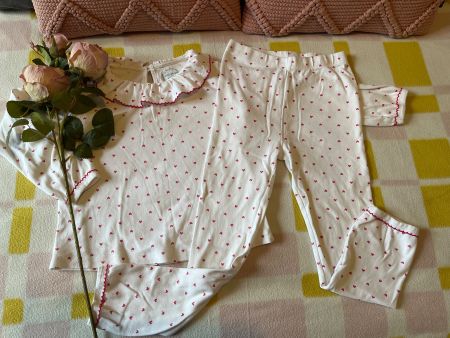 Adorable heart pjs for girl age 6-7 years (116-122cm