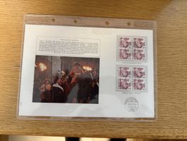 9 Luxusbriefe Volksbräuche 1977 4er Block Satz