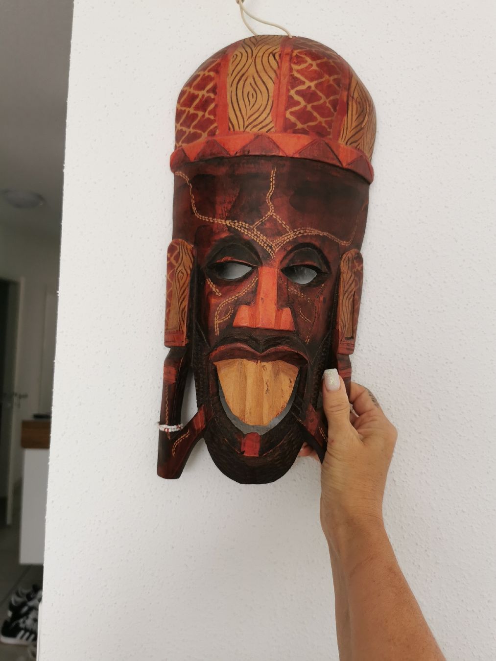 Internationale Kunst: Afrikanische Holzmasken,  Deko – Gebraucht aus Basel von inn_96pk