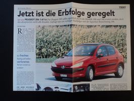 Prospekt Test AR Peugeot 206 1.4 / 1.6 1998
