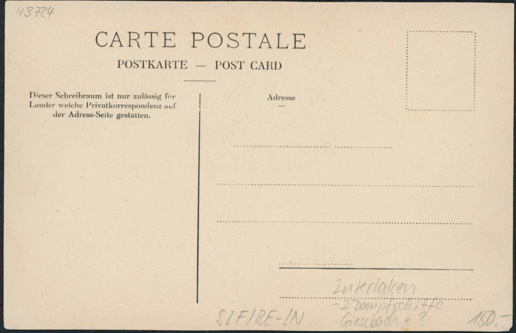 Cartoline postali: BE Interlaken - Schiff - Brienzersee – Nuovo (secondo la descrizione) da Schindellegi venduto da masutka7 1