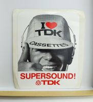 TDK Supersound retro Aufkleber, I love TDK.
