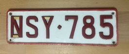 1 Nummernschild unbekannt