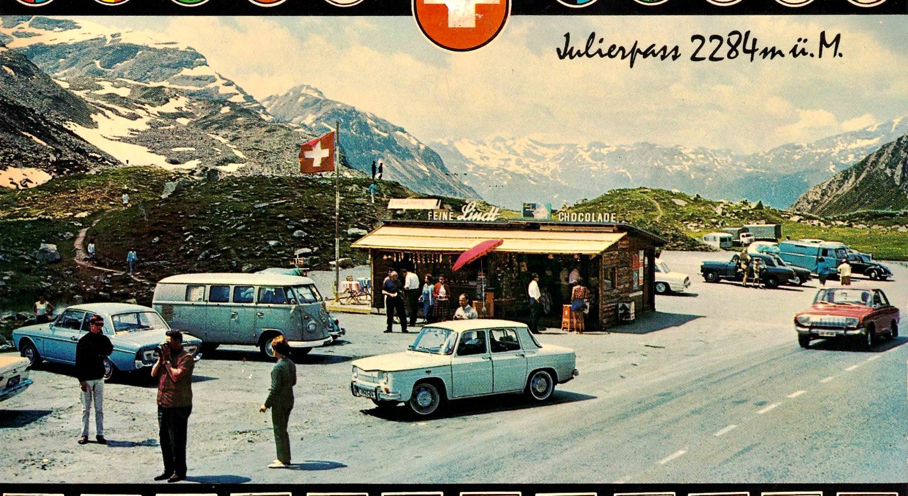 Cartoline postali: JULIERPASS 2284 m ü.M. ca. 1960 (GR) – Usato da Oberdorf BL venduto da Hopfehuepfer 1