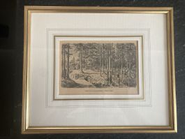 Antiker Holzschnitt um 1870 