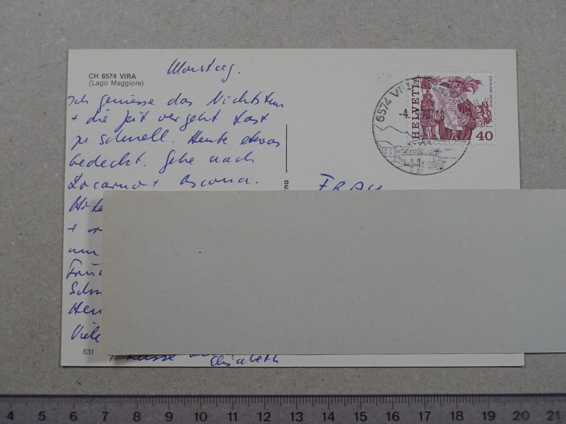 Cartoline postali: Vira, Lago Maggiore – Usato da Lenzburg venduto da fh1 1