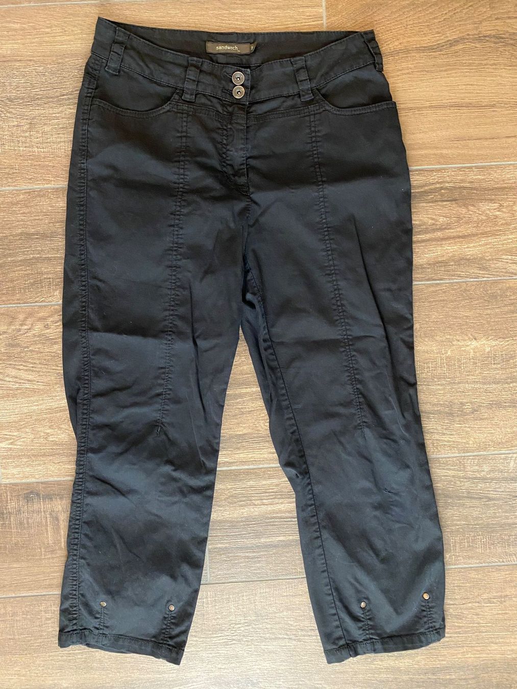 Pantaloni: Sandwich Hose Baumwolle schwarz Gr. 38 – Usato da Pratteln venduto da a23_j2gs