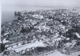 Ermatingen TG Flugaufnahme  Nr.388 Untersee , ca.1950