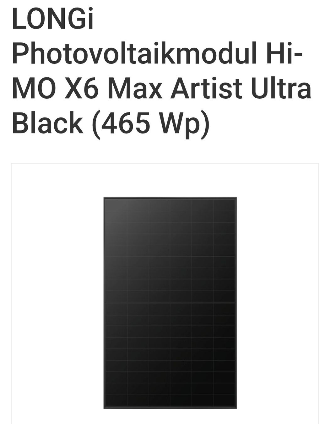 Longi Solargeräte und Solarprodukte: Solarmodule Neu 465 W Fullblack Longi  – Neu und originalverpackt aus Winterthur von Deins_8j77 1