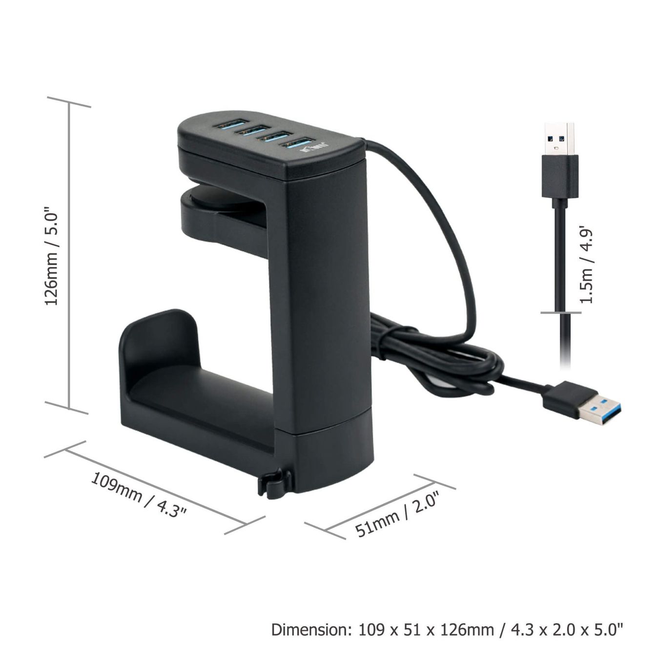 Hub & Switch: USB-Anschlüssen montierter PC-Gaming-Headset-Ständerhalte – Nuovo e nell'imballaggio originale da Unterägeri venduto da RmOnline 1