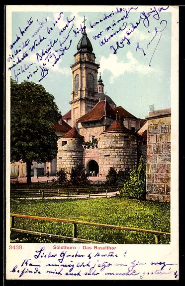 Cartes postales: AK Solothurn, Das Baseltor – D'occasion à Berlin par bartko-reher