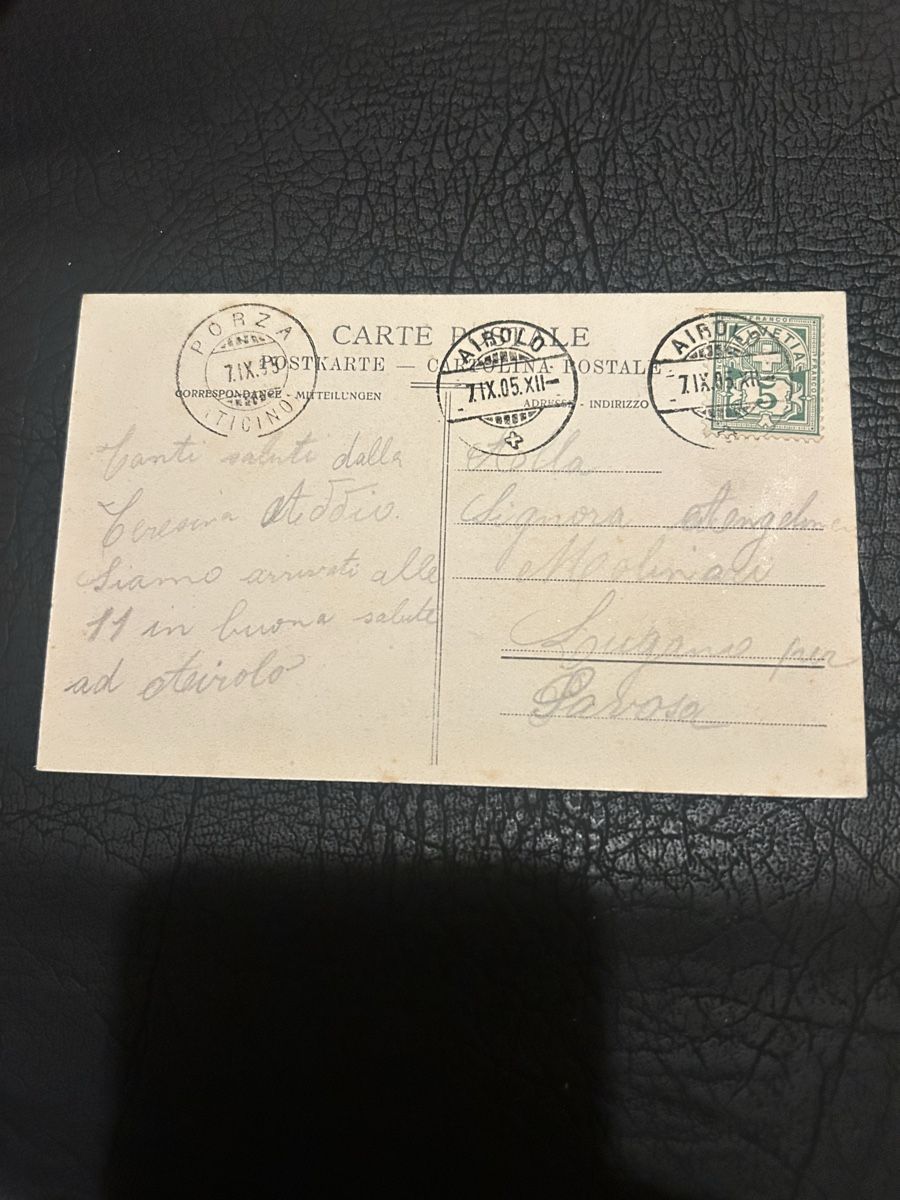 Ansichtskarten: Bellinzona 1905 – Gebraucht aus Breganzona von Milesbo 1