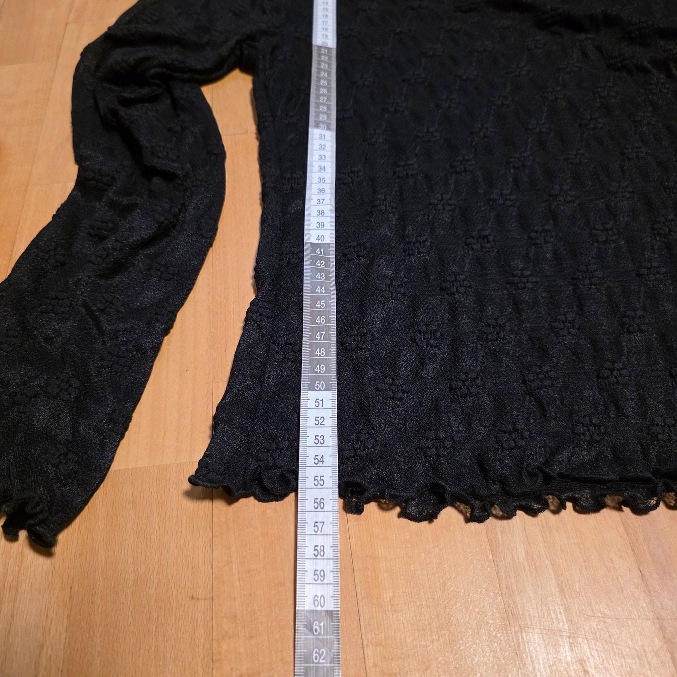 Camicette: Schwarze Netzbluse Transparent Stretch Blumen Gr. M – Usato da Wald ZH venduto da CapLux 7