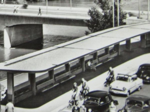 Cartoline postali: OLTEN SO AK1961 AARE BRÜCKE OLDTIMER-AUTOS – Usato da Ettingen venduto da Hausi4711 1