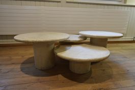 Vintage Travertin Couchtische
