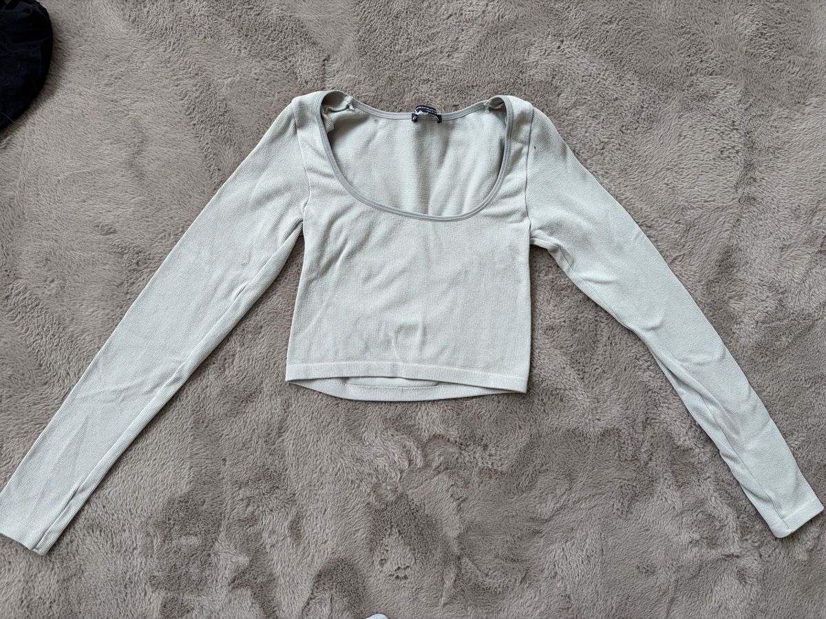 Zara Top: Damen Crop Top Langarm Hellgrau Grösse XS/S – Nuovo (secondo la descrizione) da Balgach venduto da Miisarah