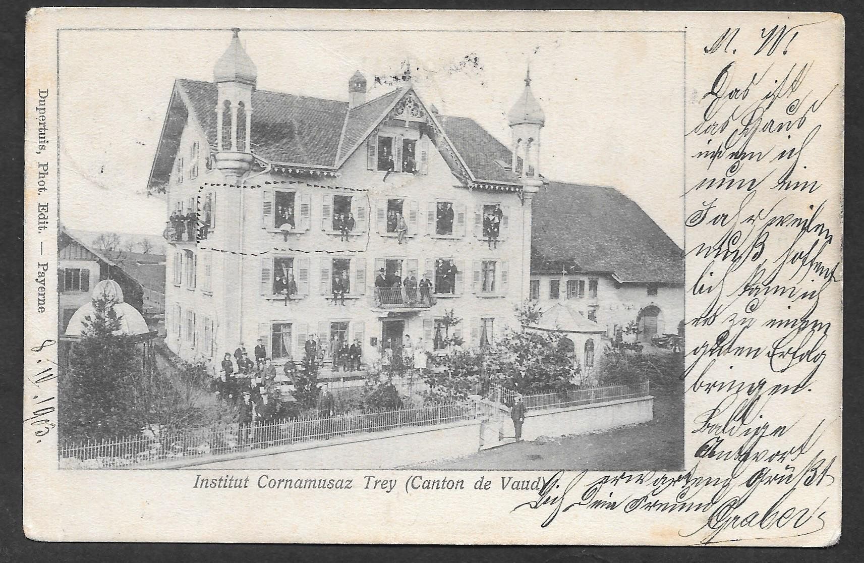 Cartoline postali: Trey Institut Cornamusaz – Usato da Olten venduto da clotaldi
