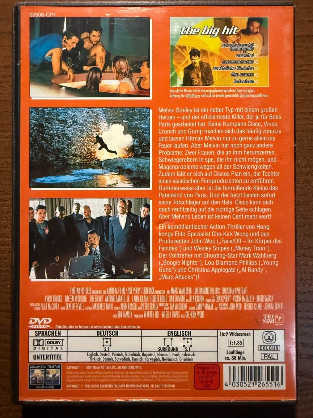 Tous les DVDs: The Big Hit – D'occasion à Zürich par FilmFreunde 1