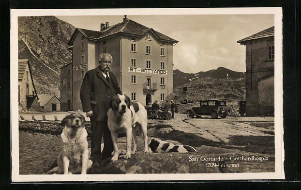 Ansichtskarten: San Gottardo, Hotel St. Gotthard Hospiz, – Gebraucht aus Berlin von bartko-reher