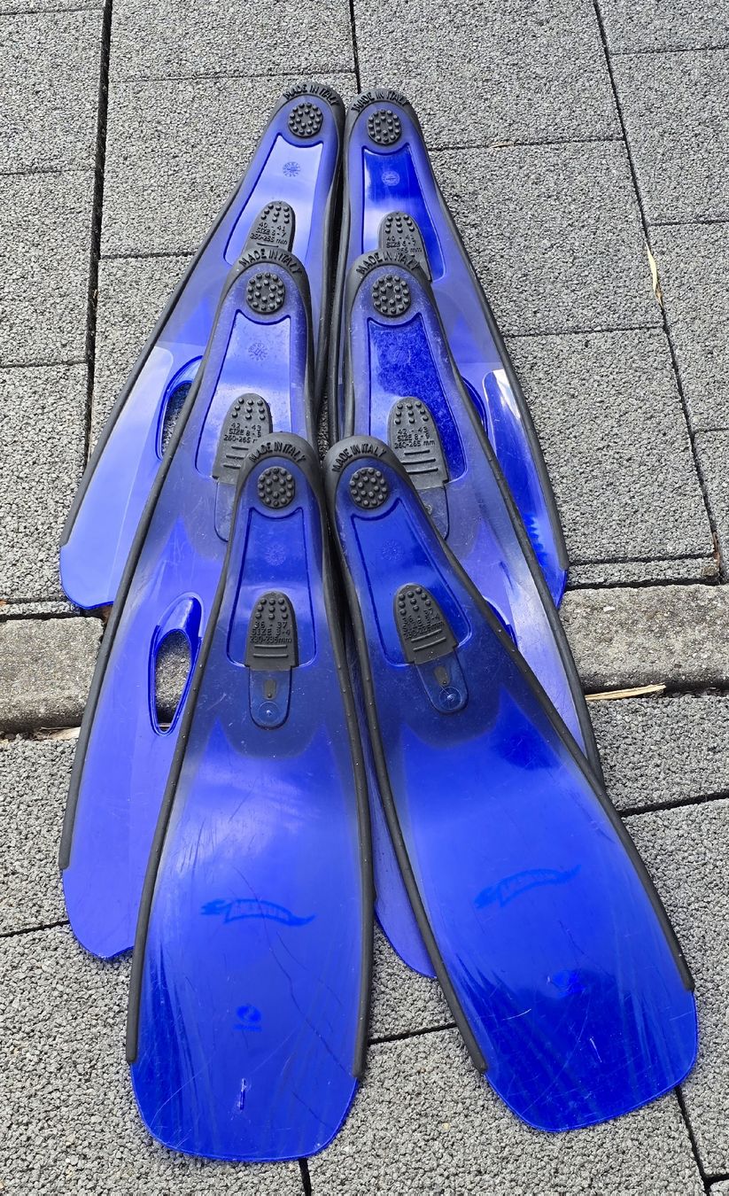 Pinne, Maschere & Boccagli: Taucherflossen 3 Paar 3 Grössen blau – Usato da Walkringen venduto da Vanuca 9
