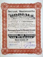 Cultuur Maatschappij Rodiali NV - 1923