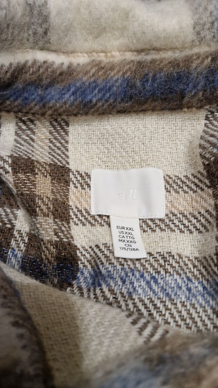 H&M Giacche: Beige-braun kariertes Woll-Shacket – Nuovo (secondo la descrizione) da Oberengstringen venduto da Sheera7 7