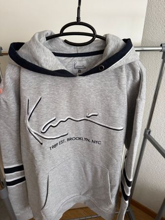 Karl Kani Hoodie, Gr. M, Grau-Navy, Top Zustand