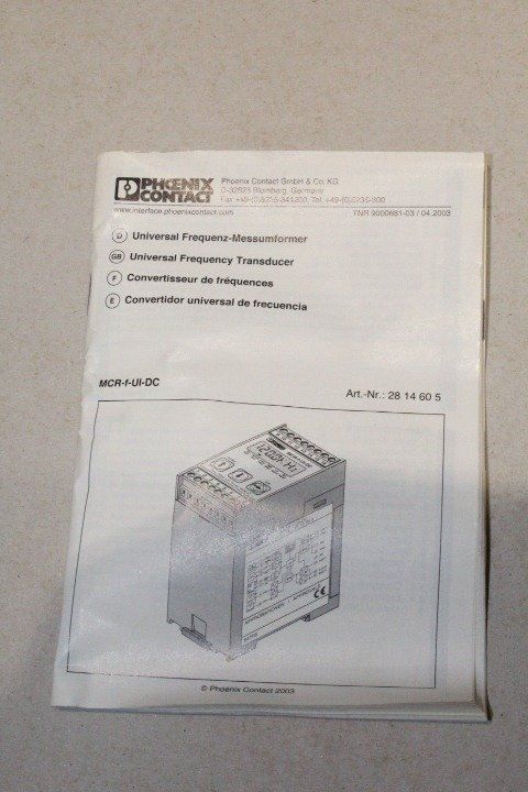 Elektronikbauteile: Phoenix Contact | MCR-F-UI-DC - 2814605 – Gebraucht aus Balsthal von mtwd 4