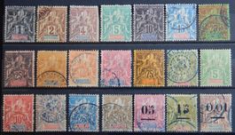 Madagaskar Franz. Kolonie ex. Kat. 28-52 gest. 1896/1902 Kat
