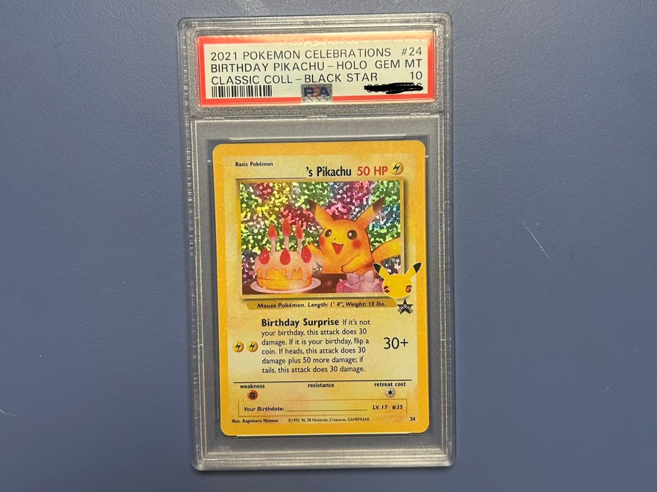 Pokémon Carte collezionabili: Pikachu Birthday #24 Célébrations PSA 10 – Usato da Schlieren venduto da happymerchant64