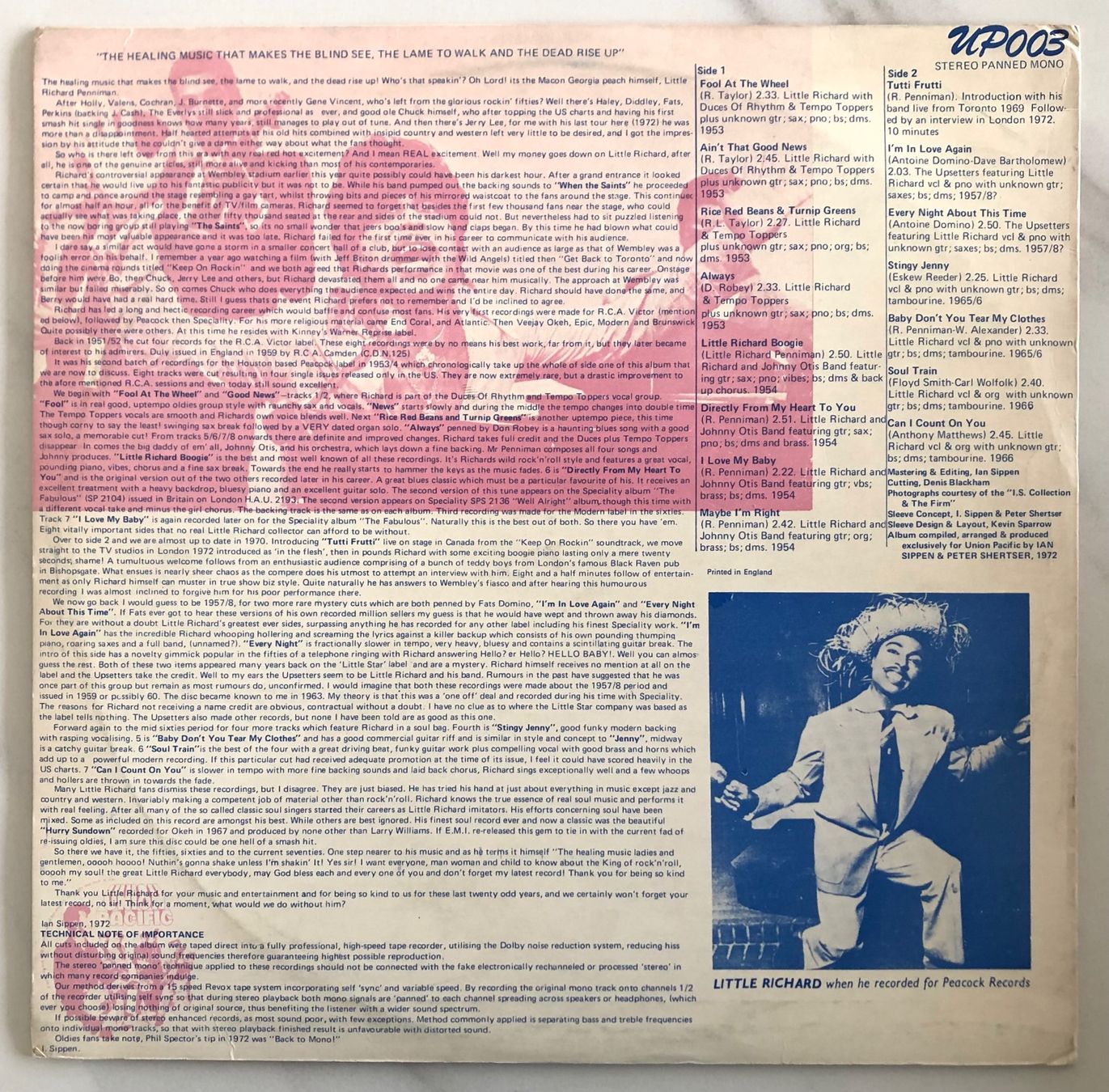 Dischi in vinile: LITTLE RICHARD - YOU CAN'T KEEP GOOD MAN DOWN – Usato da Poliez-Pittet venduto da Newtown-Records 1