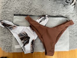 Bikini Höschen, braun/weiss Grösse M, NEU!