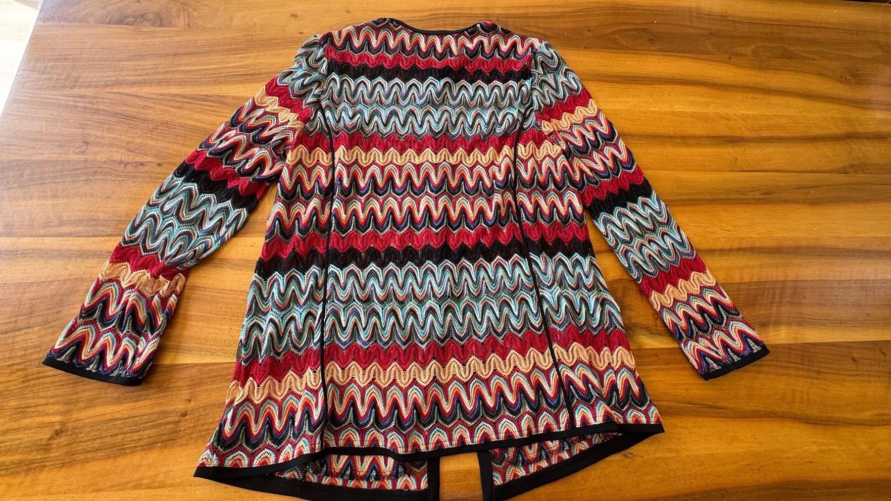 Giacche: Sommermann Strickjacke Gr. M farbenfroh Zickzack Muster – Nuovo (secondo la descrizione) da Meiringen venduto da Jackwashere 3