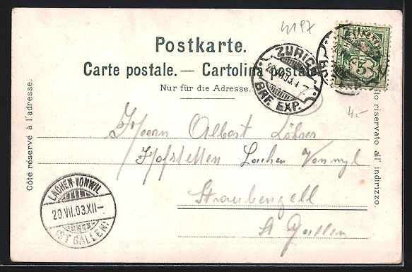 Cartes postales: Zürich, Eidgenössisches Turnfest 1903, – D'occasion à Berlin par bartko-reher 1