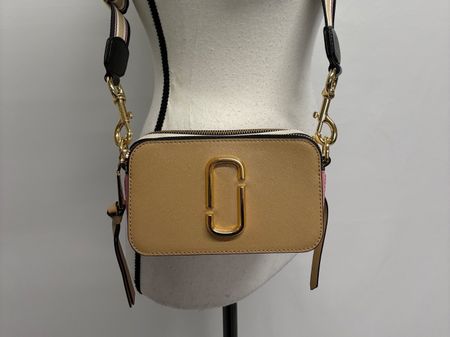 Marc Jacobs Snapshot Umhängetasche beige/rosa Leder Tasche