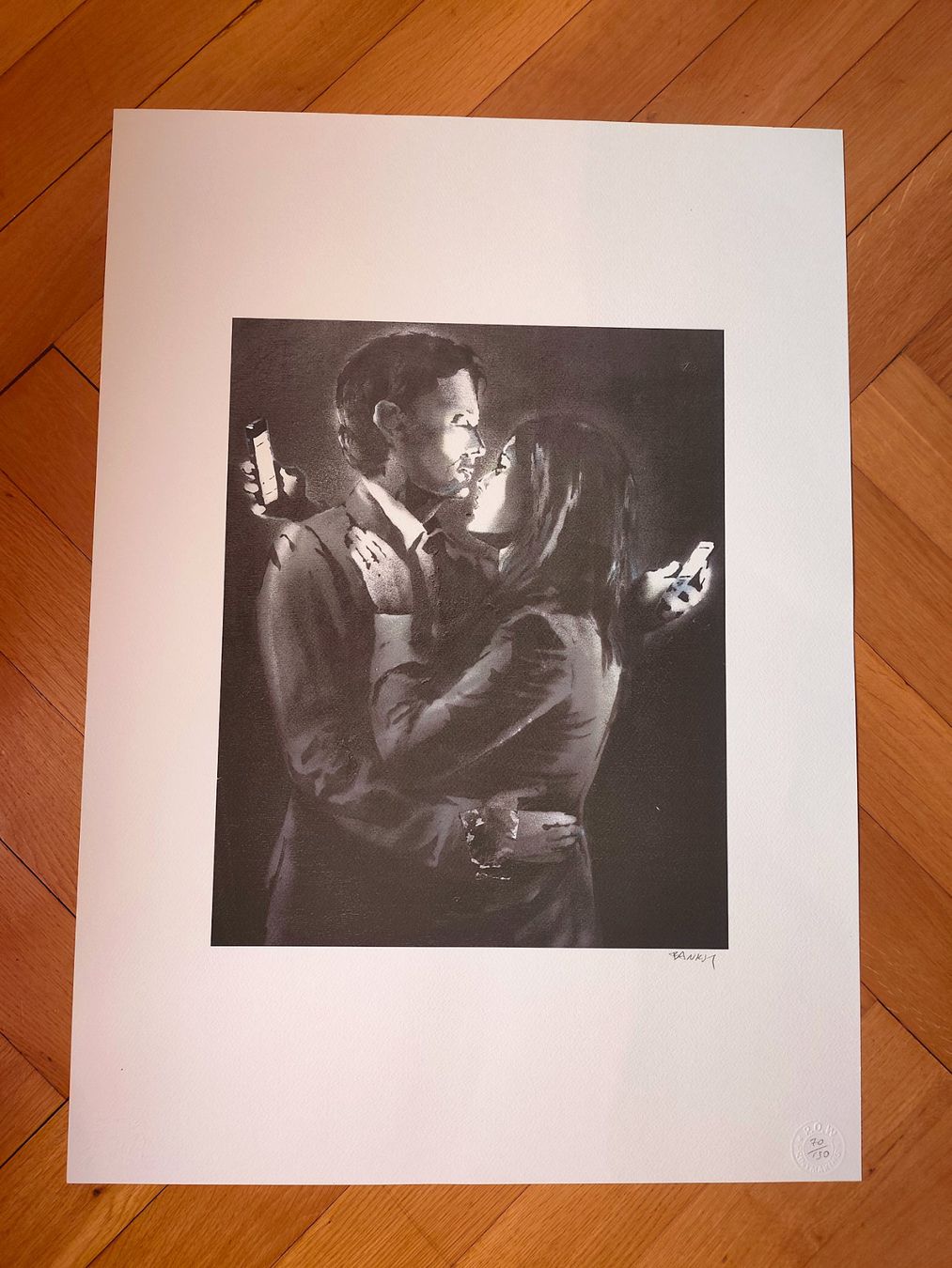 Grafica & Litografie: Banksy Mobile lovers – Usato da Montreux venduto da LeVintage33 1