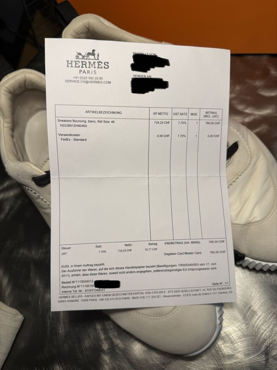 Hermès Scarpe da uomo: Hermès Bouncing Sneaker Gr.46, neuwertig mit Box & Rechnung! – Usato da Winterthur venduto da XxSimixX 4