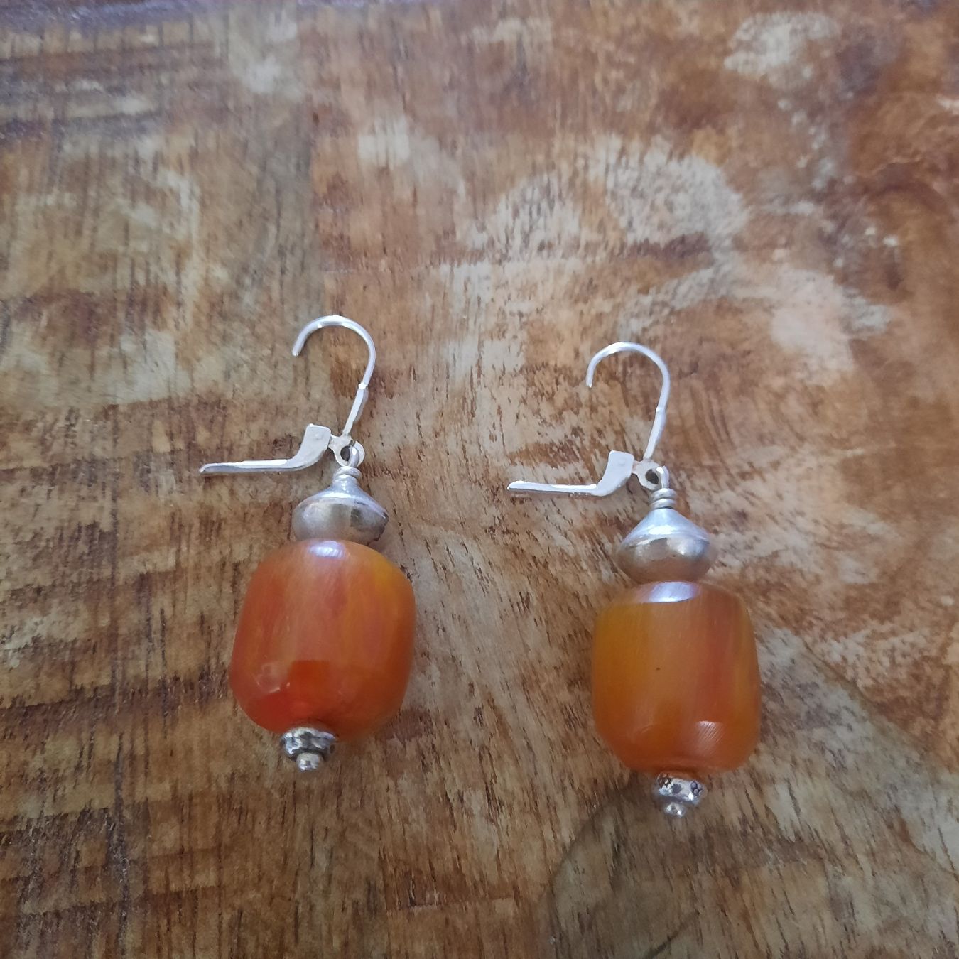Ohrringe & -stecker: Ohrringe mit Bernstein oder Karneol, Silber 925 – Gebraucht aus Mönchaltorf von Espressina 4