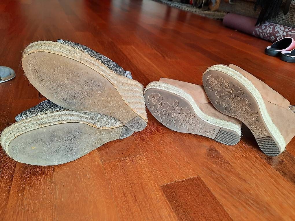 Scarpe da donna: 2 x Paar Damen Keilschuhe Gr.38 – Usato da Buchs SG venduto da miska01 2